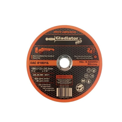 DISCO DE CORTE 230x1.6x22.2mm GLADIATOR