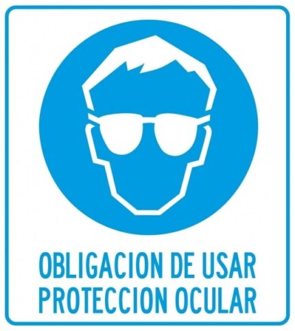 CARTEL OBLIGATORIO USAR PROTEC. OCULAR 40x45cm