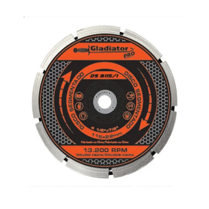 DISCO DIAMANT SEGMENTADO GLADIATOR 115MM