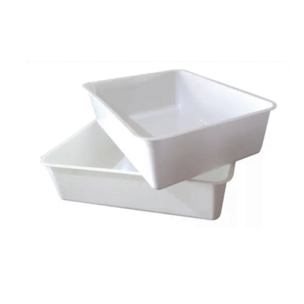 CAJA BANDEJA PLASTICA 40X30X10 COLOR BLANCA
