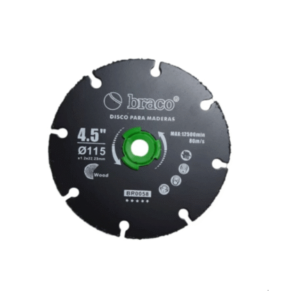 DISCO DE SIERRA PARA MADERA 115x1.2x22.22mm