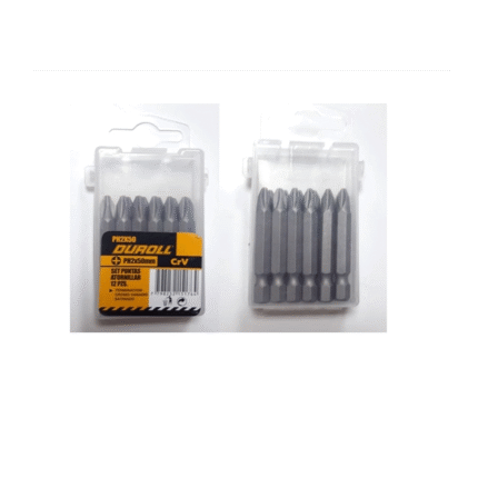 PUNTA P/ATORNILLADOR PH 2X50 CRV EN SET X 12 UN. DUROLL
