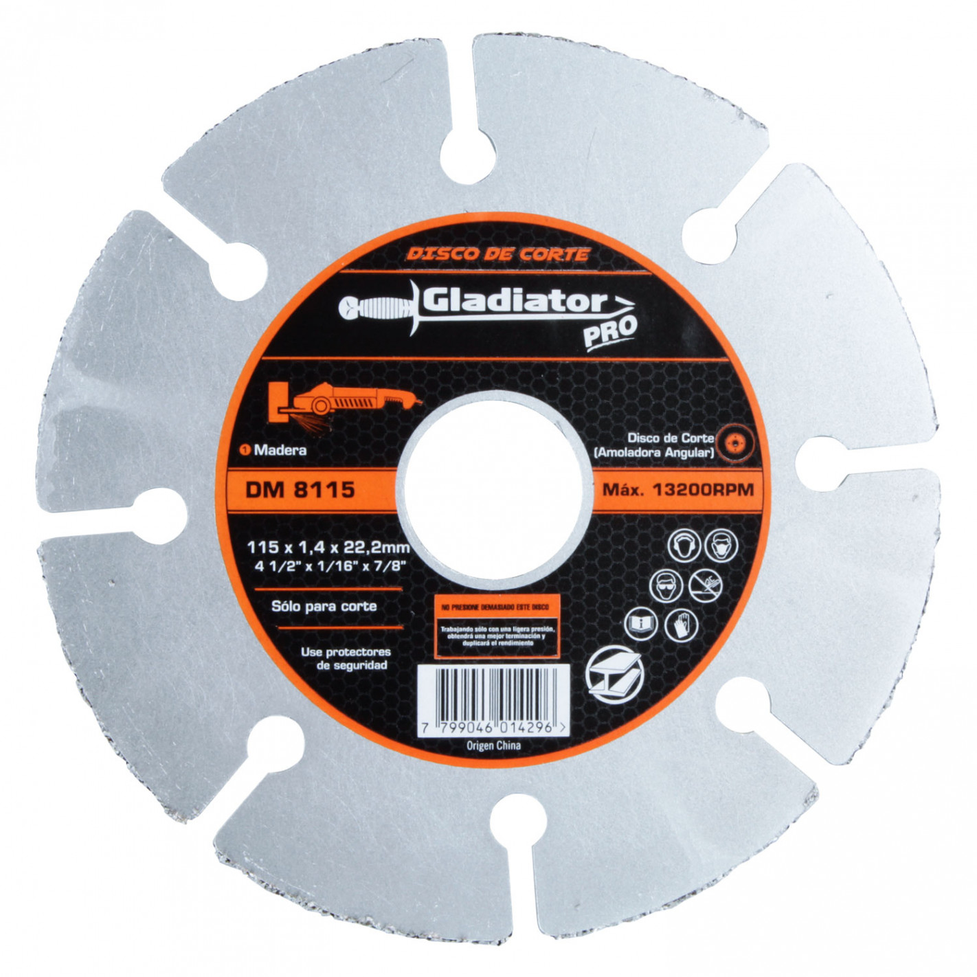 DISCO DE CORTE PARA MADE3RA GLADIATOR DM8115
